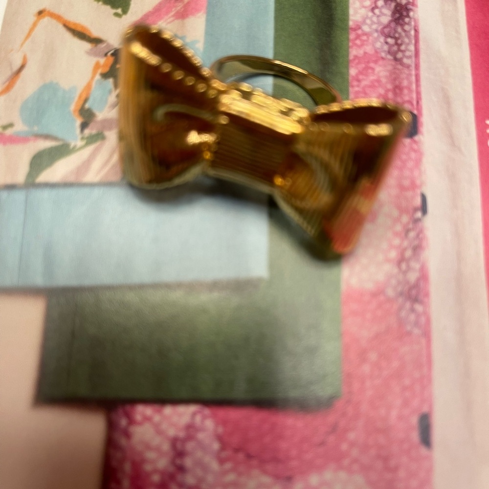 NWOT Kate Spade Gold Bow Ring-Size 8 - Picture 16 of 16
